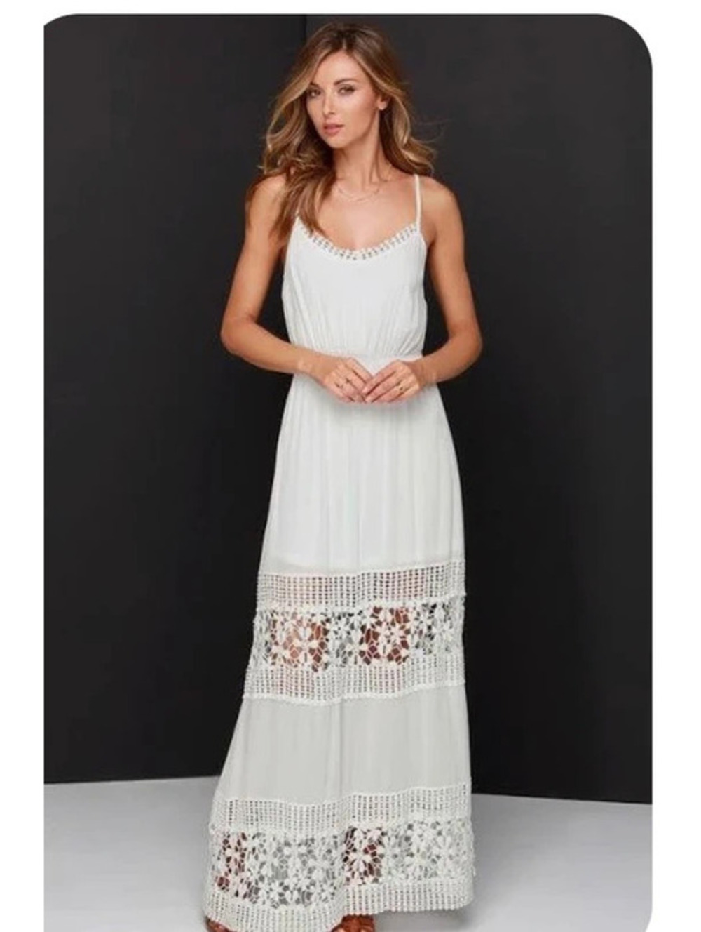 Beautiful Lace and Crochet Maxi SunDress